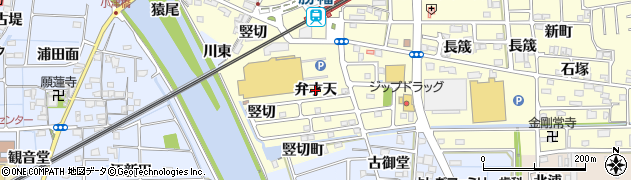 愛知県愛西市勝幡町（弁才天）周辺の地図