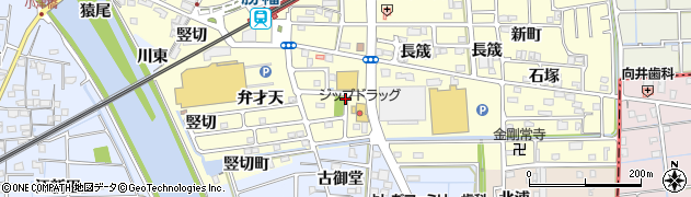 愛知県愛西市勝幡町（栄）周辺の地図