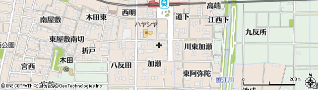 愛知県あま市木田加瀬78周辺の地図