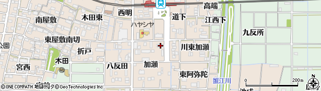 愛知県あま市木田加瀬75周辺の地図