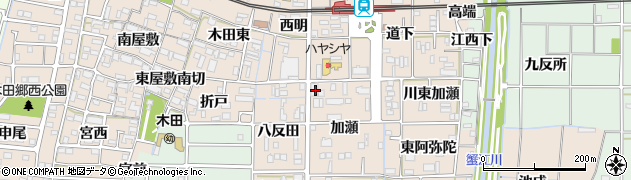 愛知県あま市木田加瀬85周辺の地図