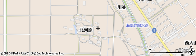 愛知県愛西市早尾町（北河原）周辺の地図