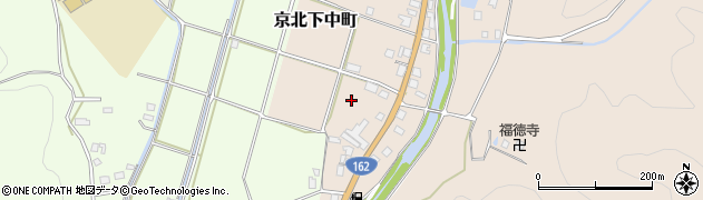 京都府京都市右京区京北下中町（新地神）周辺の地図
