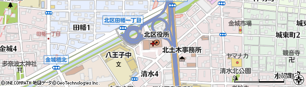 愛知県名古屋市北区周辺の地図