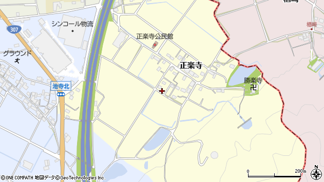 〒522-0253 滋賀県犬上郡甲良町正楽寺の地図