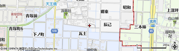 愛知県津島市牧野町辰己6周辺の地図