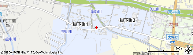 愛知県瀬戸市掛下町周辺の地図
