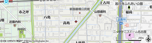 愛知県あま市新居屋高島47周辺の地図