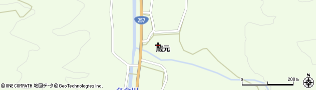 愛知県豊田市中当町蔵元周辺の地図