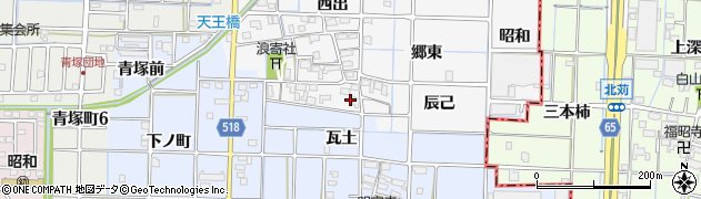 愛知県津島市牧野町浪寄55周辺の地図
