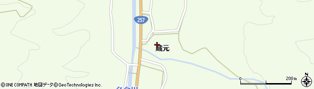 愛知県豊田市中当町（蔵元）周辺の地図
