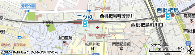 愛知県清須市西枇杷島町西笹子原周辺の地図