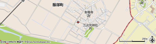 滋賀県彦根市服部町228周辺の地図