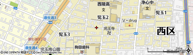 愛知県名古屋市西区児玉周辺の地図