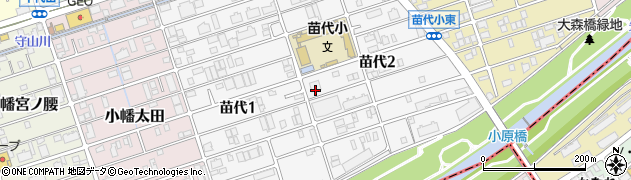 愛知県名古屋市守山区苗代周辺の地図