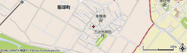 滋賀県彦根市服部町221周辺の地図