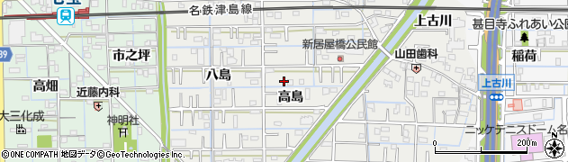 愛知県あま市新居屋高島30周辺の地図
