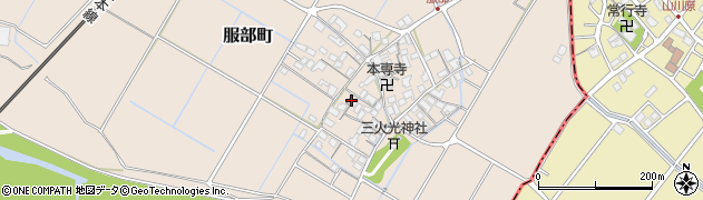 滋賀県彦根市服部町222周辺の地図