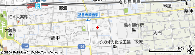 愛知県あま市甚目寺流25周辺の地図