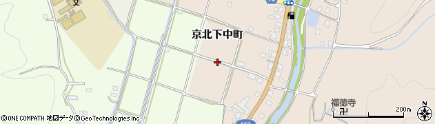 京都府京都市右京区京北下中町新桜周辺の地図