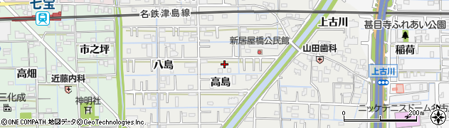 愛知県あま市新居屋高島28周辺の地図