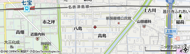 愛知県あま市新居屋高島33周辺の地図