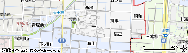 愛知県津島市牧野町浪寄62周辺の地図