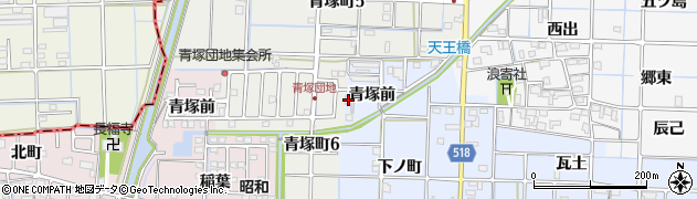 愛知県津島市寺野町青塚前2周辺の地図