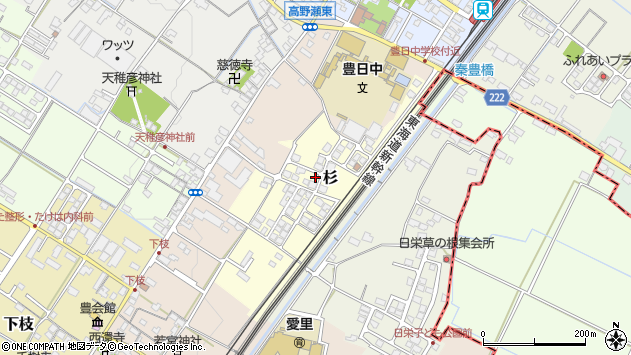〒529-1167 滋賀県犬上郡豊郷町杉の地図