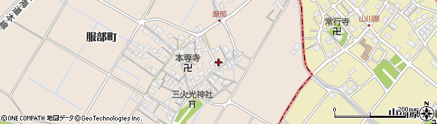 滋賀県彦根市服部町349周辺の地図