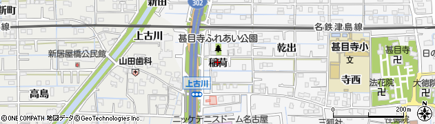 愛知県あま市甚目寺稲荷112周辺の地図