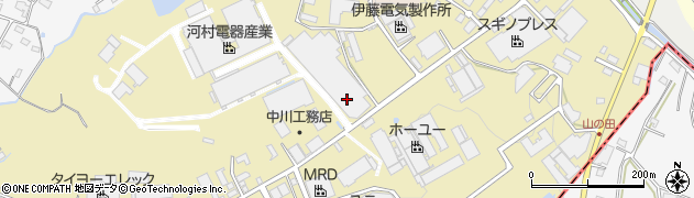 愛知県瀬戸市山の田町周辺の地図