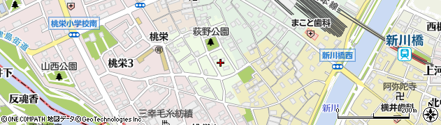 愛知県清須市萩野周辺の地図