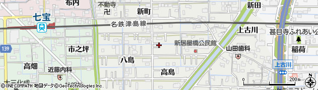 愛知県あま市新居屋高島15周辺の地図