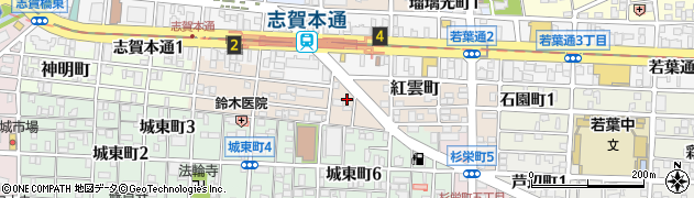 愛知県名古屋市北区紅雲町2周辺の地図