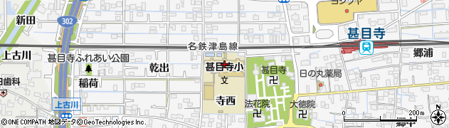 愛知県あま市甚目寺寺西周辺の地図