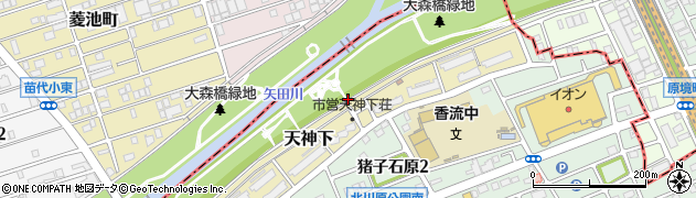 愛知県名古屋市名東区天神下周辺の地図