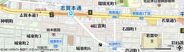 愛知県名古屋市北区紅雲町9周辺の地図