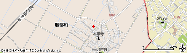 滋賀県彦根市服部町298周辺の地図