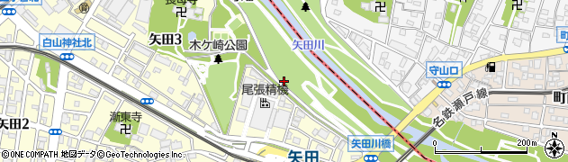 愛知県名古屋市東区矢田町周辺の地図
