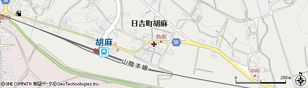 京都府南丹市日吉町胡麻（中道）周辺の地図