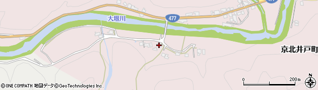 京都府京都市右京区京北井戸町（甘ケ市）周辺の地図