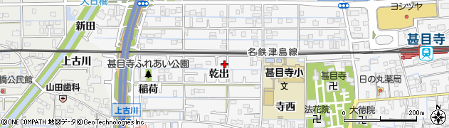 愛知県あま市甚目寺（乾出）周辺の地図