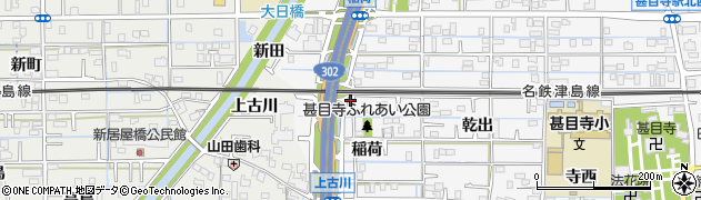 愛知県あま市甚目寺稲荷69周辺の地図