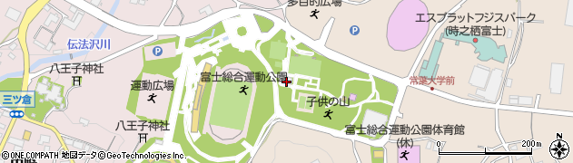 富士市振興公社　富士総合運動公園テニス場周辺の地図