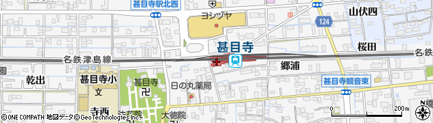 甚目寺駅周辺の地図