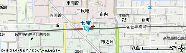 愛知県あま市周辺の地図