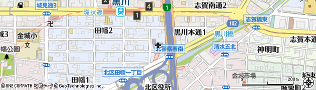 愛知県警察本部北警察署周辺の地図