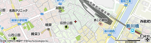愛知県清須市須ケ口野中周辺の地図
