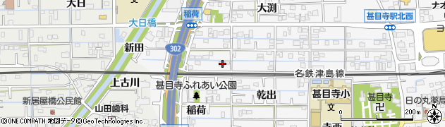 愛知県あま市甚目寺稲荷60周辺の地図